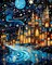 Starry Sky Diamond Art Painting Kits for Adults - 5D Diamond Painting Art Kits for Adults Beginner, Round Full Drill Landscape DIY Diamonds Gem Art Kits for Home Wall Decor 12x16 Inch